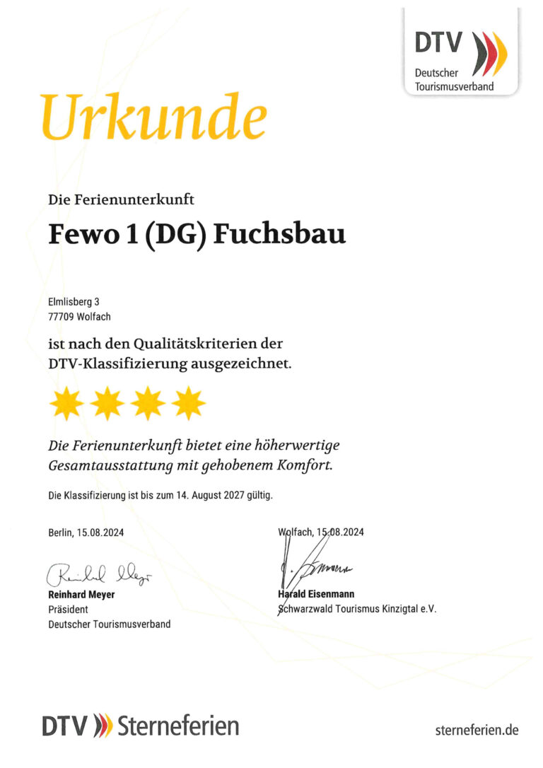 Urkunde Fuchsbau